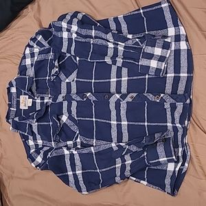 Blue and white Field and Stream flannel